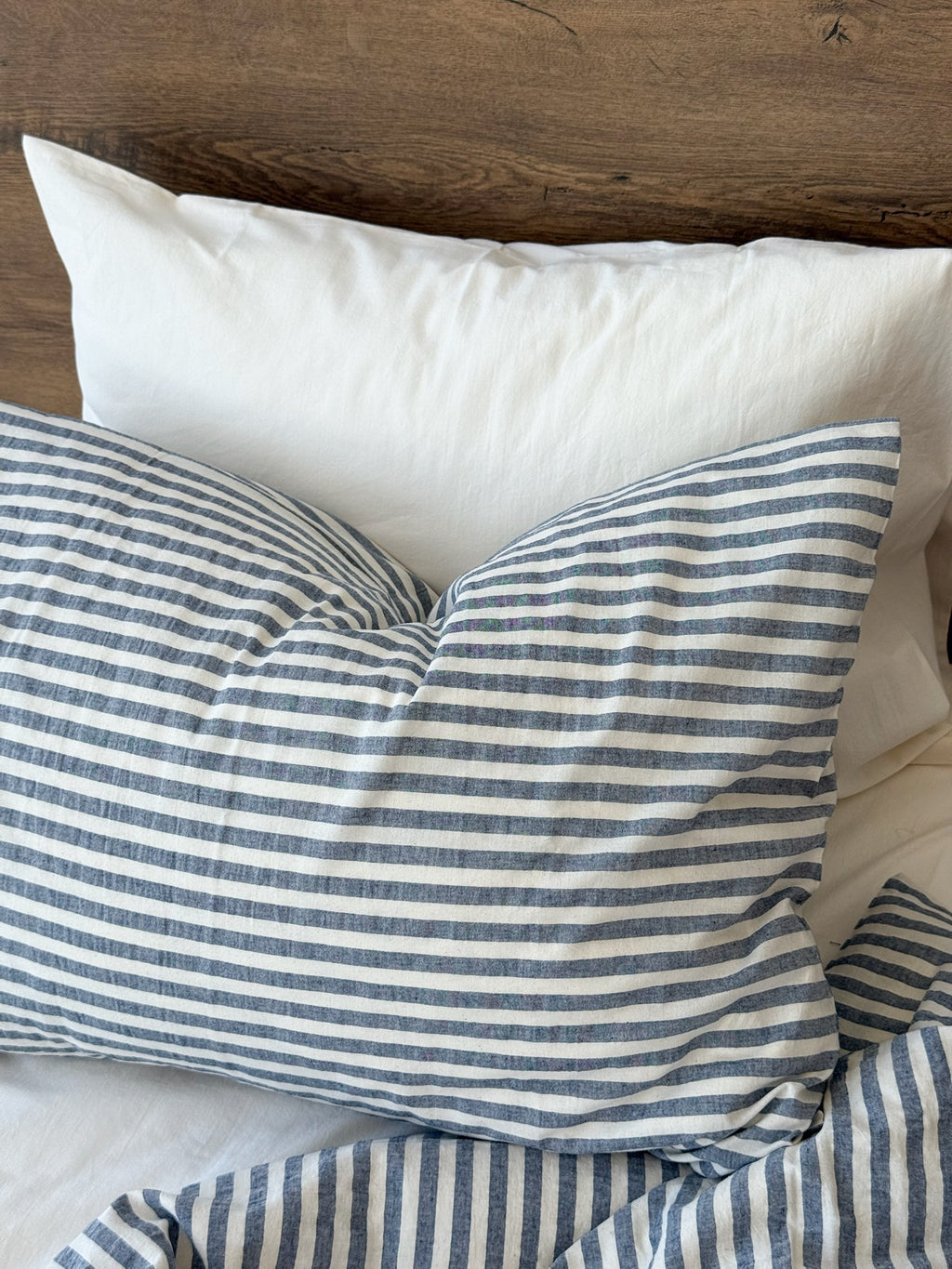 Washed Cotton Stripe Bedding Set