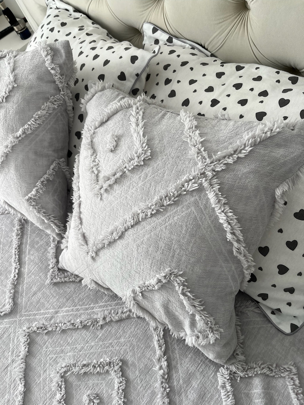 Light Grey Scandinavian Bedspread