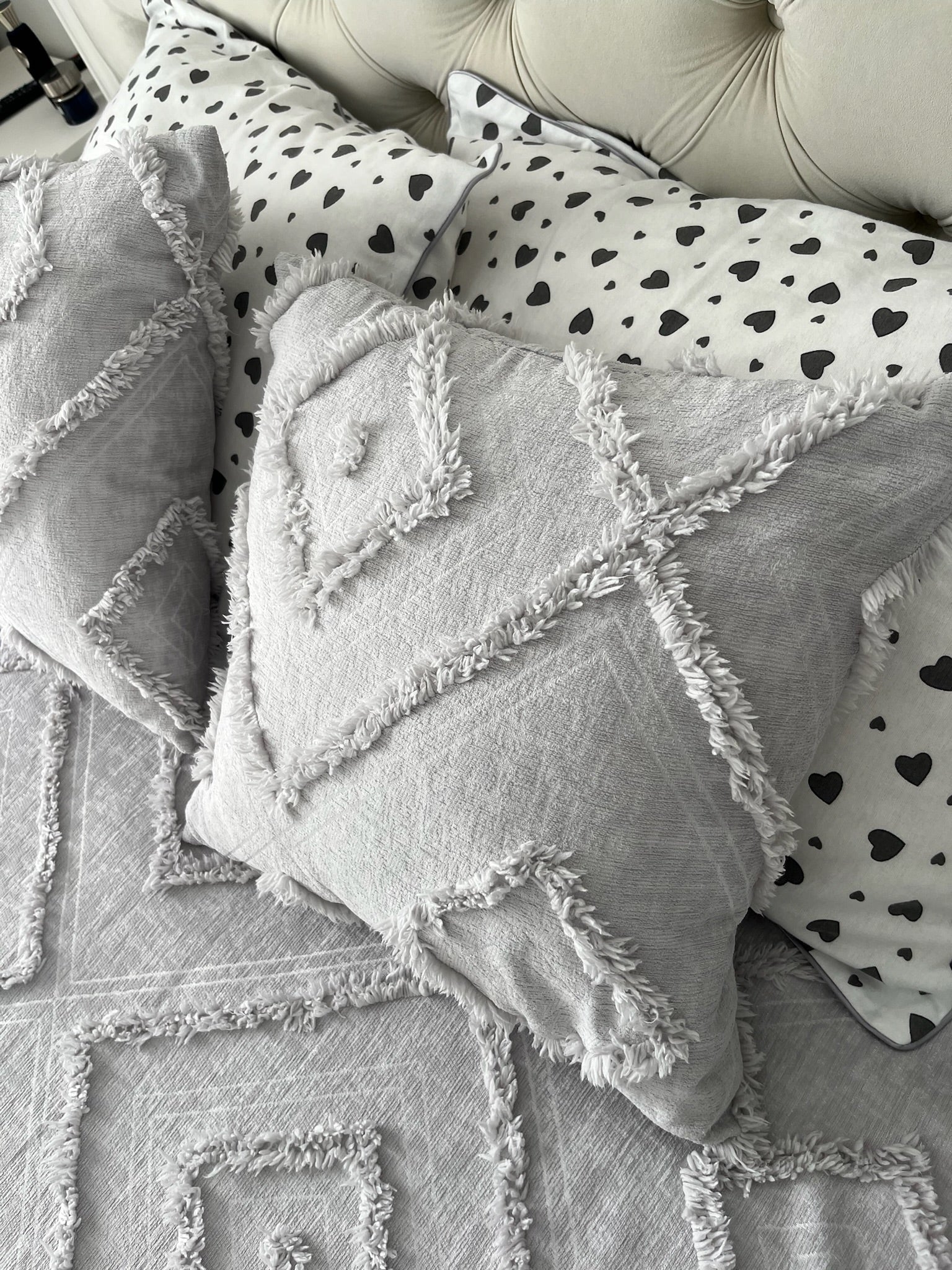 Light Grey Scandinavian Bedspread