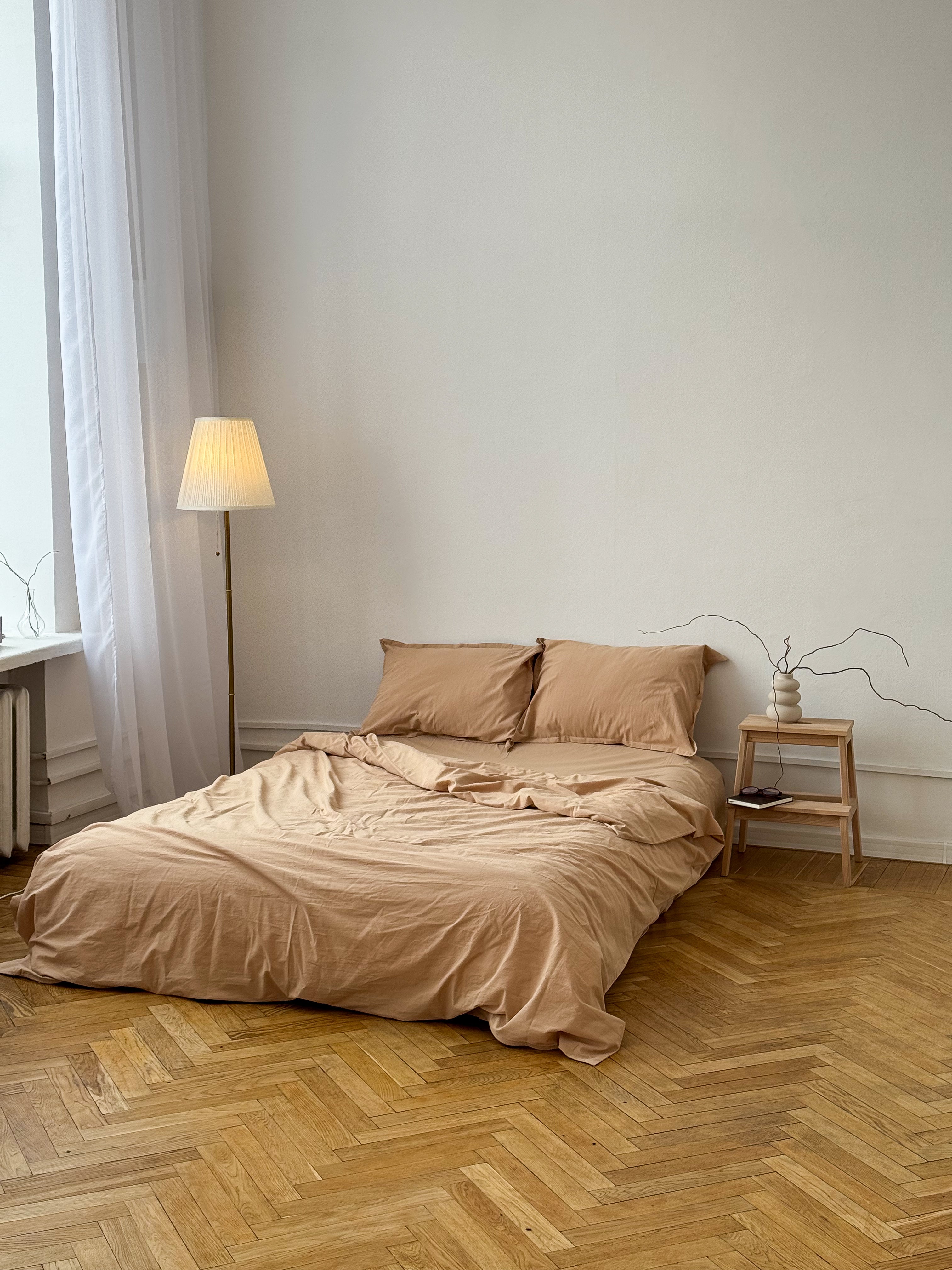 Sand Washed Cotton Bedding Set | Minimal | Handmade | Made to Order