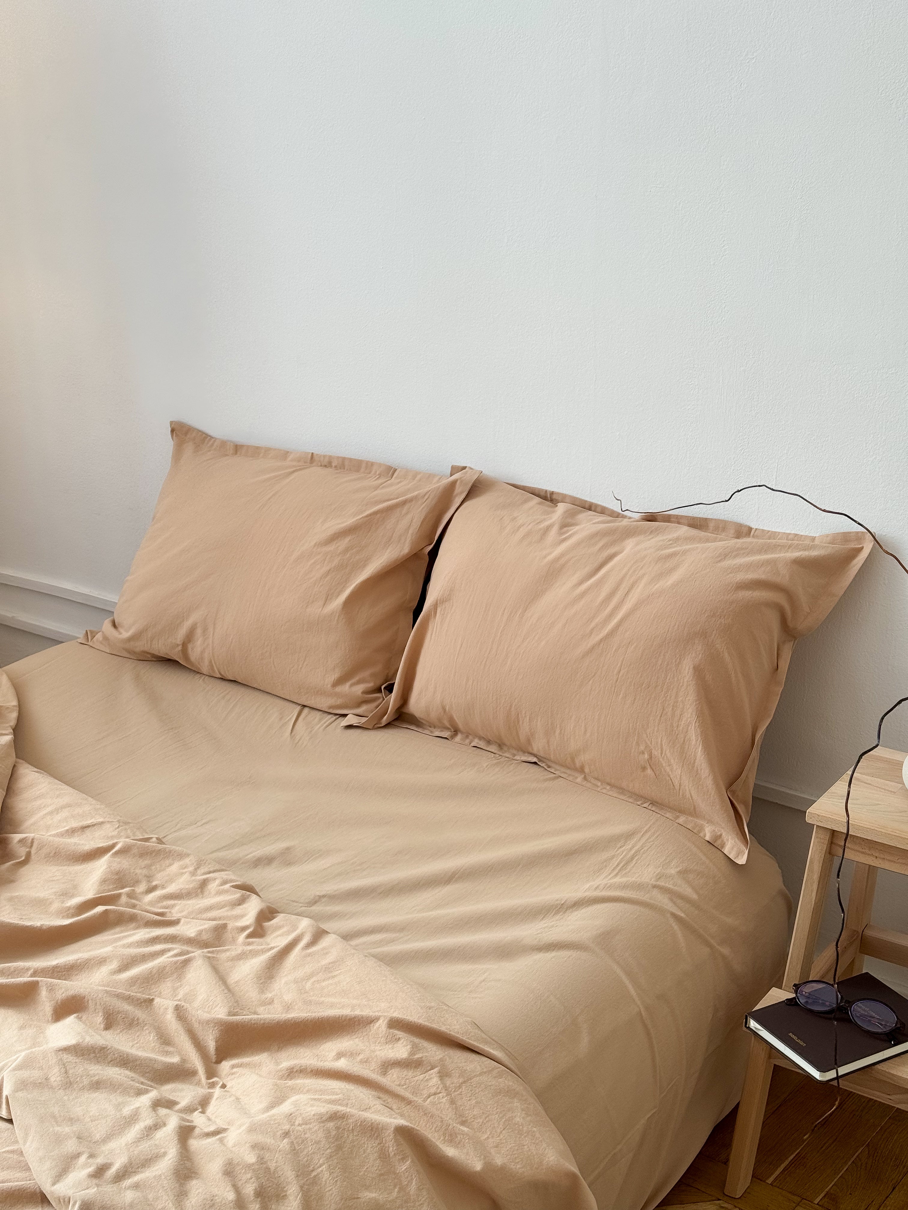 Sand Washed Cotton Bedding Set | Minimal | Handmade | Made to Order