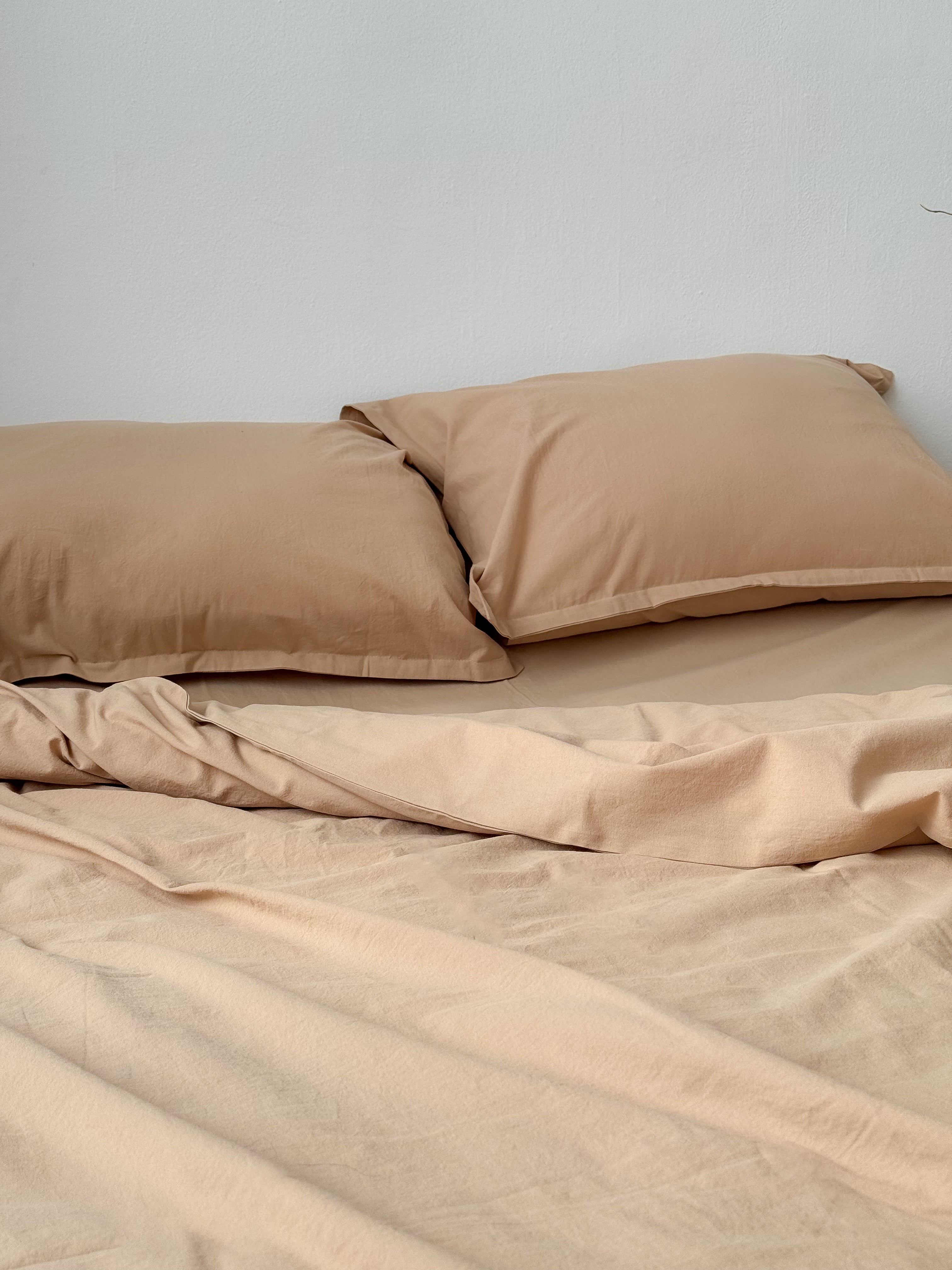 Sand Washed Cotton Bedding Set | Minimal | Handmade | Made to Order