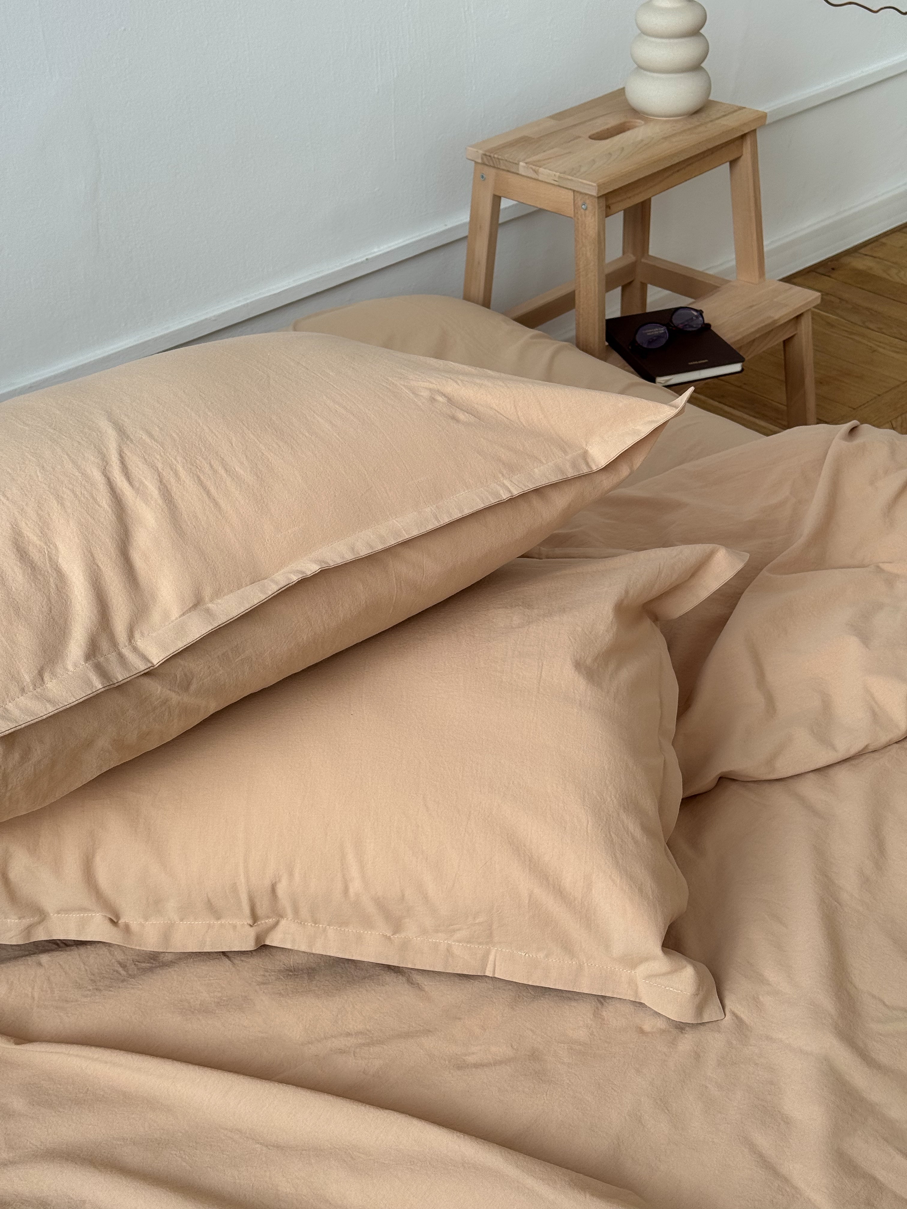 Sand Washed Cotton Bedding Set | Minimal | Handmade | Made to Order