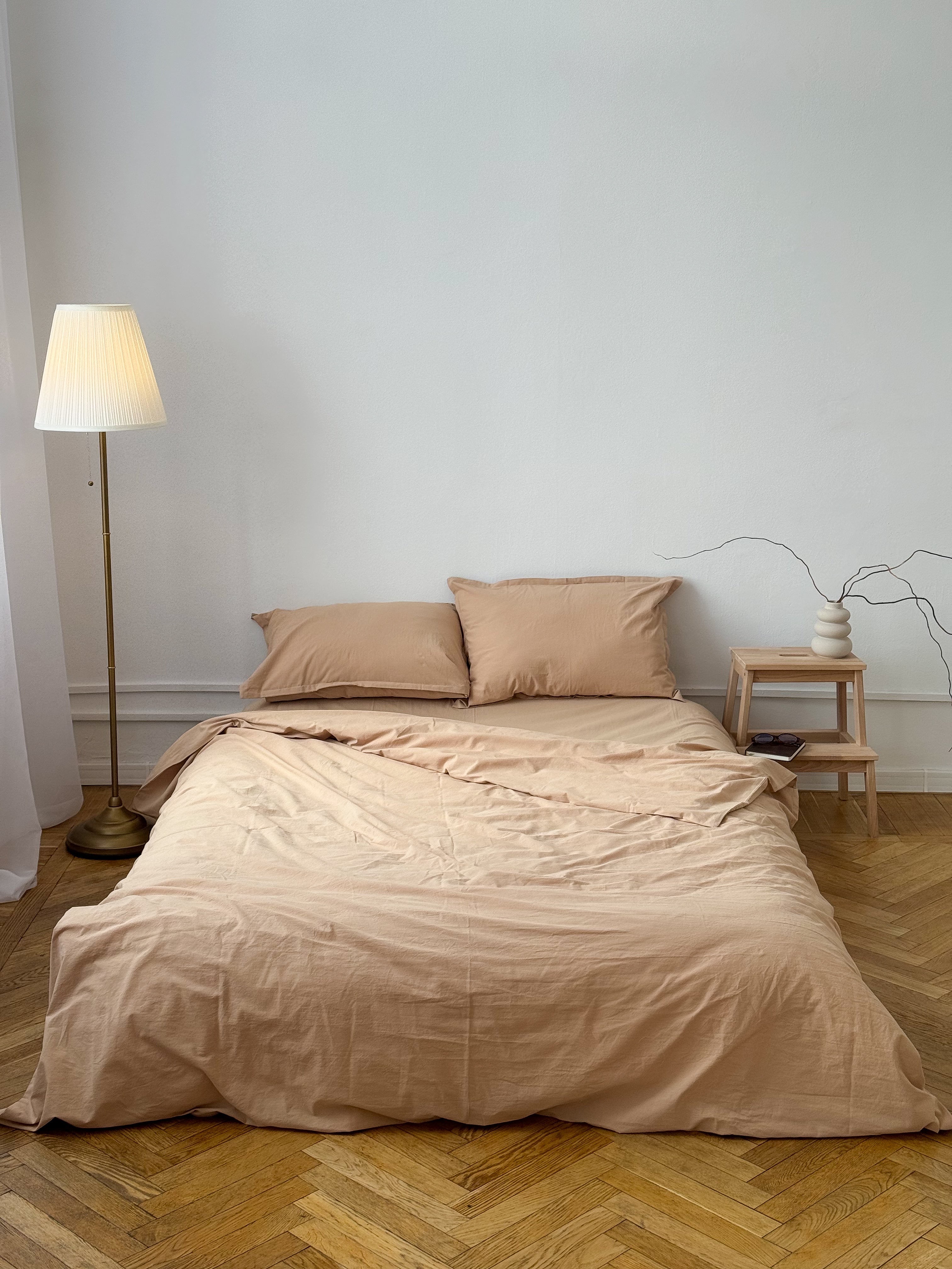 Sand Washed Cotton Bedding Set | Minimal | Handmade | Made to Order