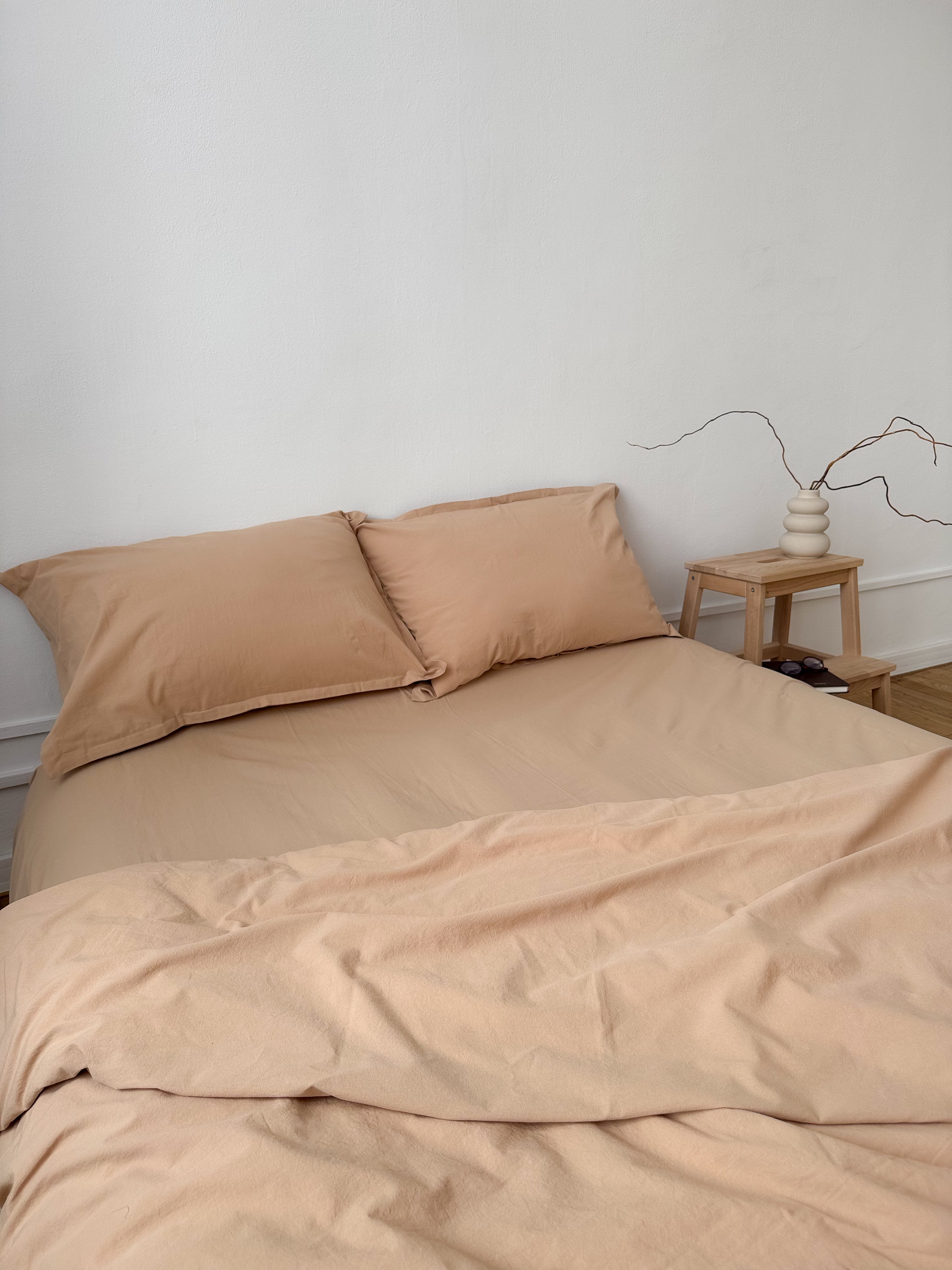 Sand Washed Cotton Bedding Set | Minimal | Handmade | Made to Order