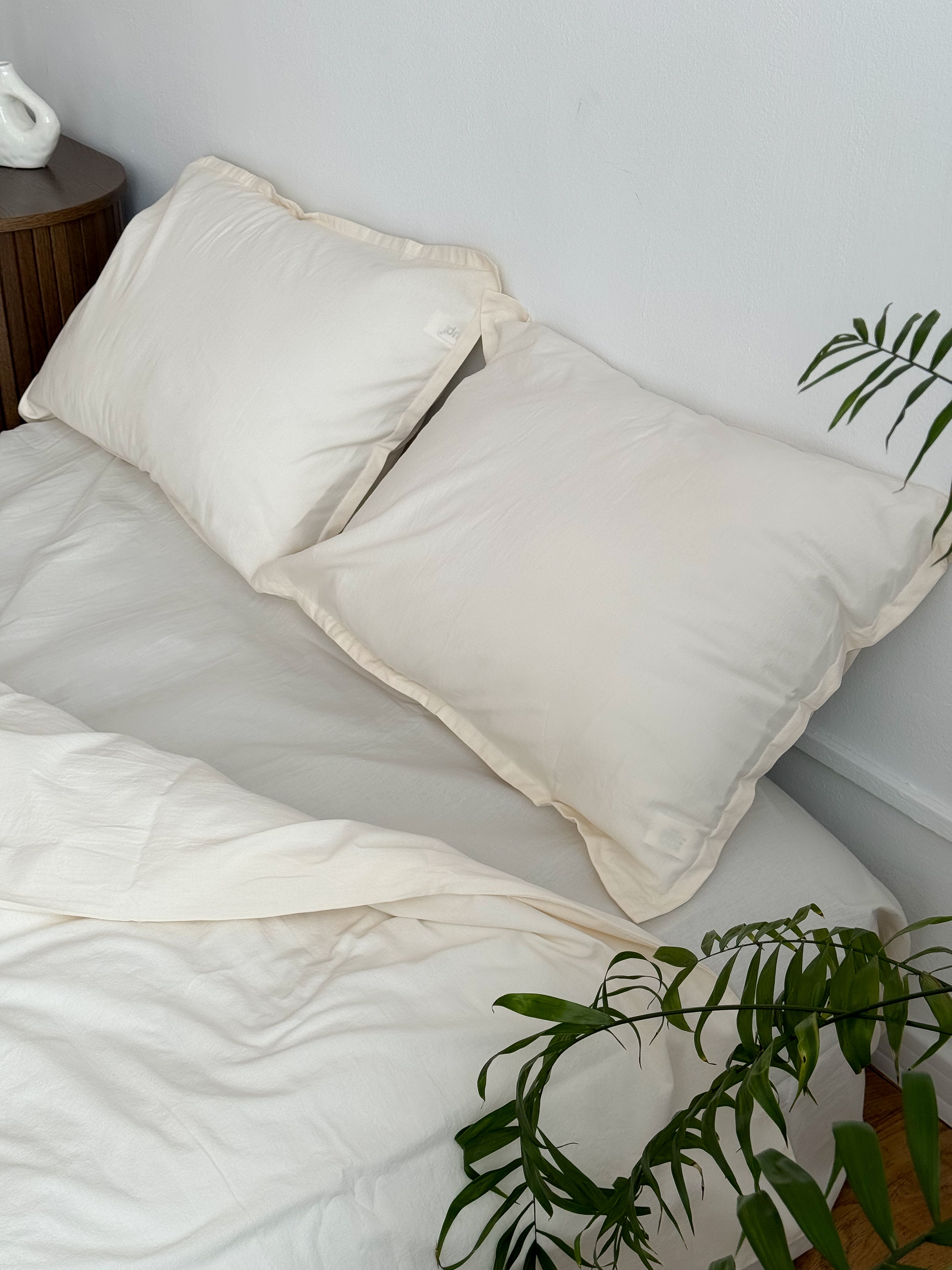 Ivory Washed Cotton Bedding Set | Minimal | Handmade | Made to Order