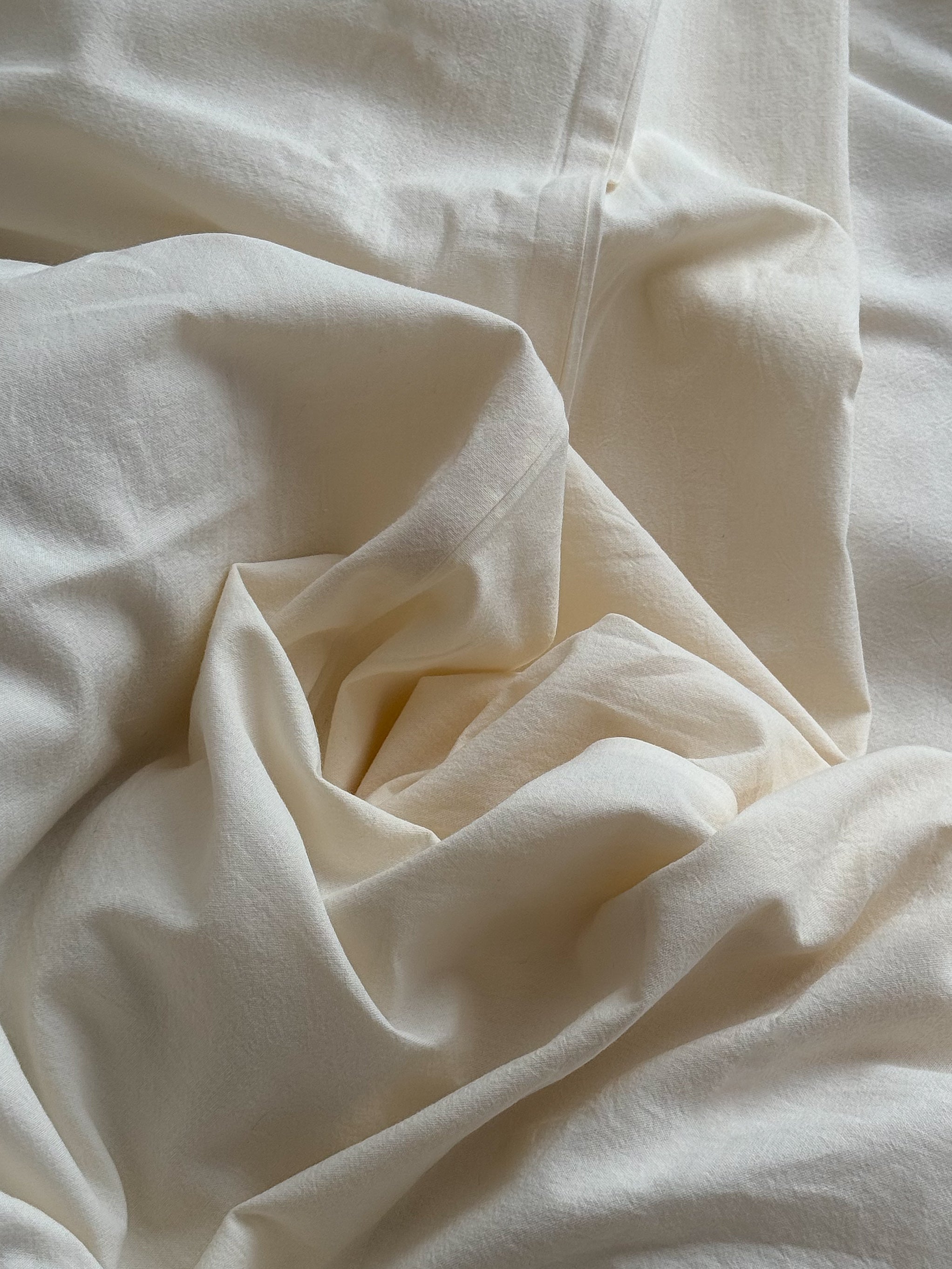 Ivory Washed Cotton Bedding Set | Minimal | Handmade | Made to Order