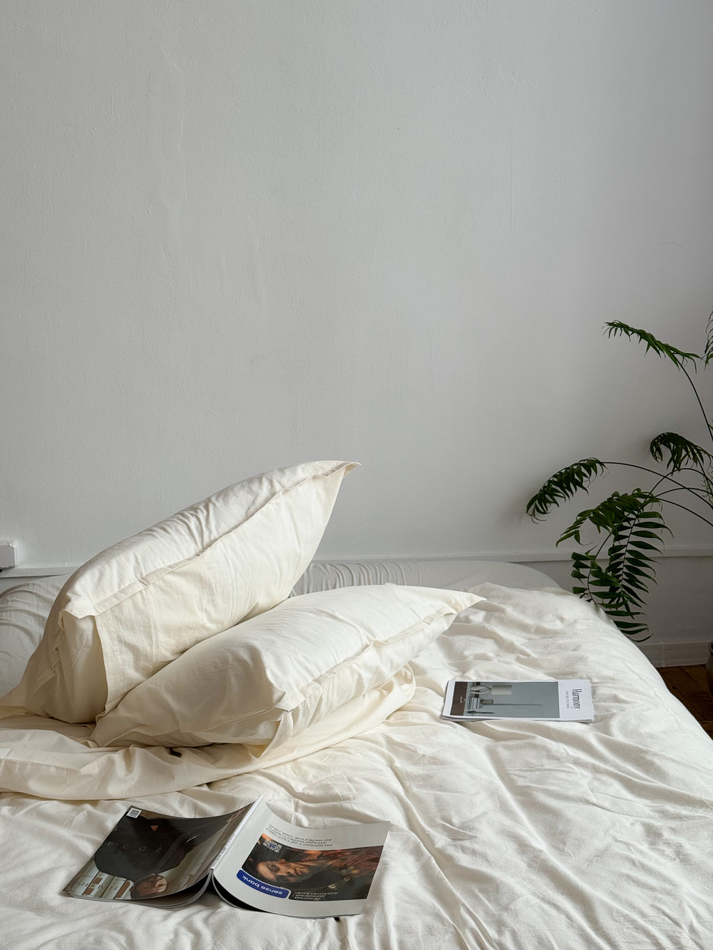 Ivory Washed Cotton Bedding Set | Minimal | Handmade | Made to Order