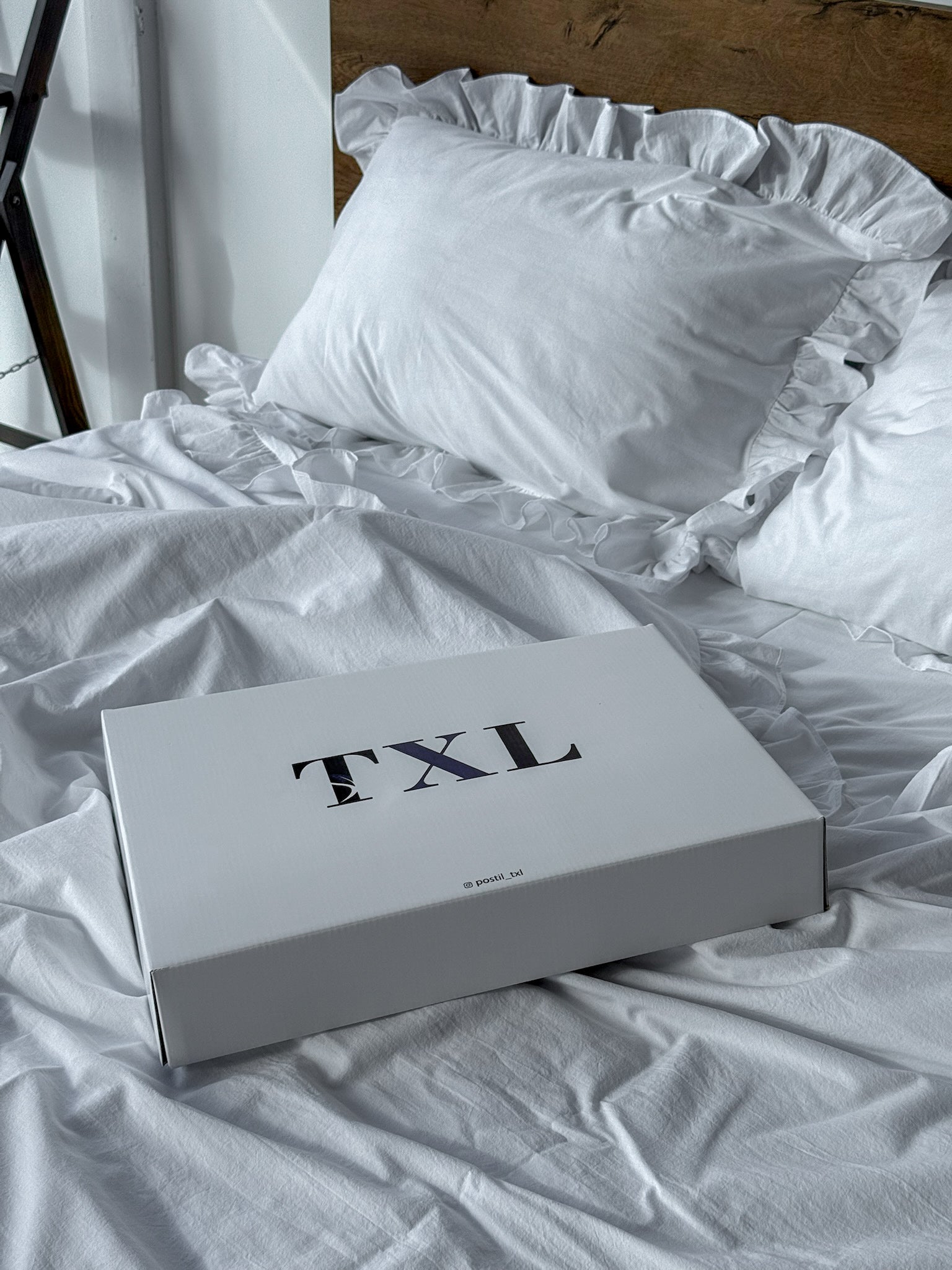 White Washed Cotton Ruffle Bedding Set | Handmade | Made to Order