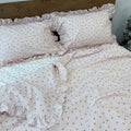 Soft Pink Cotton Ranforce Dandelion Bedding Set