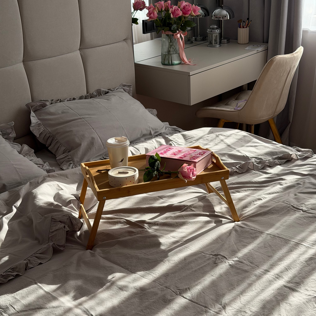 Gray Washed Cotton Bedding Set | Minimal | Handmade | Made to Order