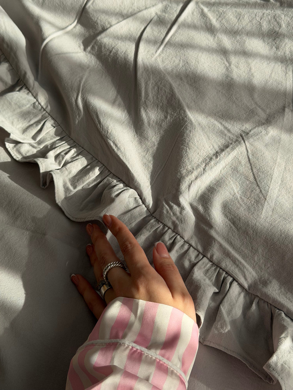 Gray Washed Cotton Bedding Set | Minimal | Handmade | Made to Order