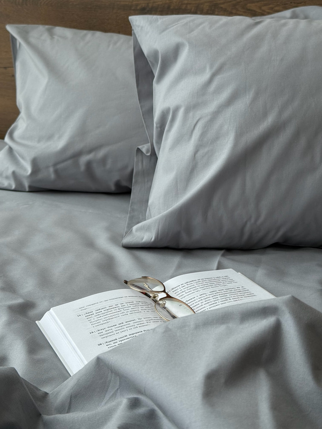 Light Gray 100% Cotton Bedding Set
