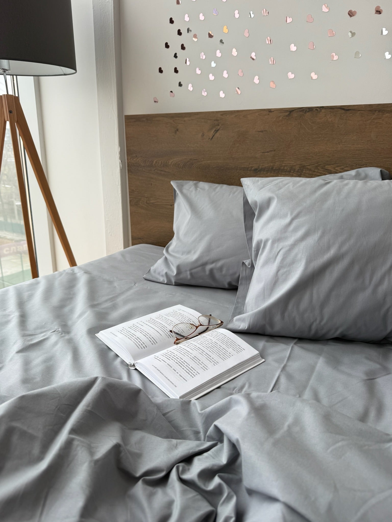 Light Gray 100% Cotton Bedding Set