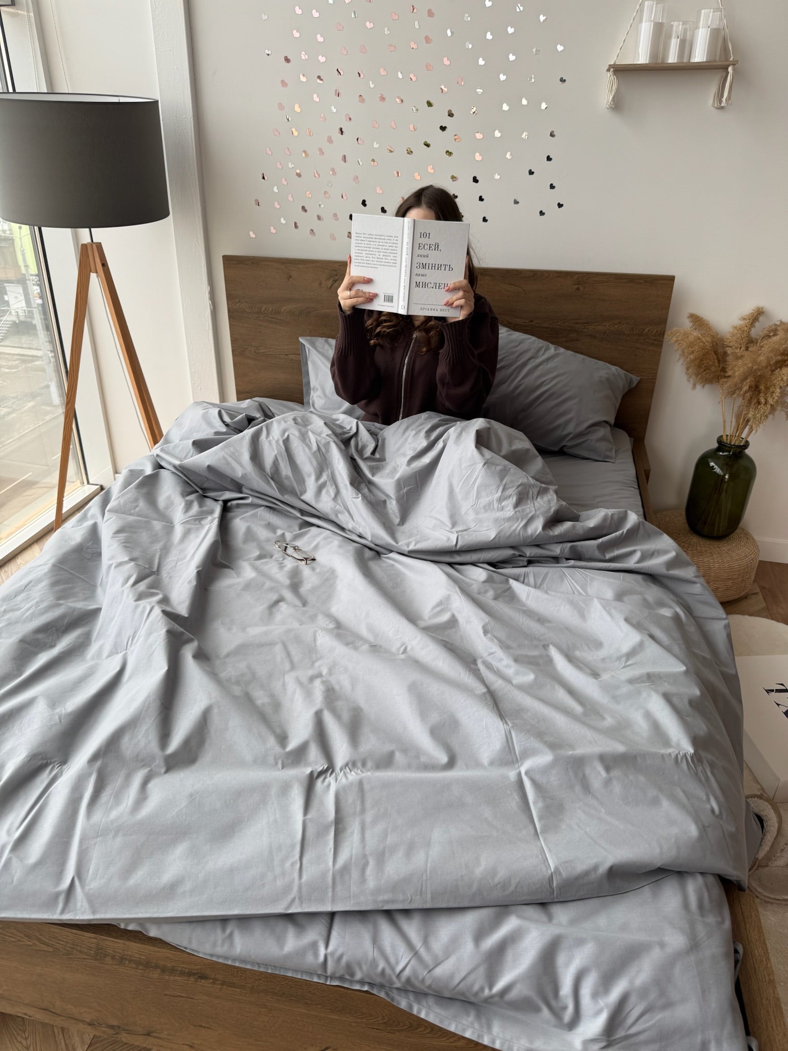 Light Gray 100% Cotton Bedding Set