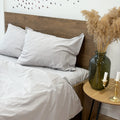 Light Gray Washed Cotton Bedding Set