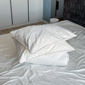 Premium Milk Percale Bedding Set with Piping