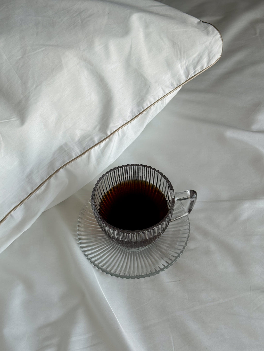 Premium Milk Percale Bedding Set with Piping