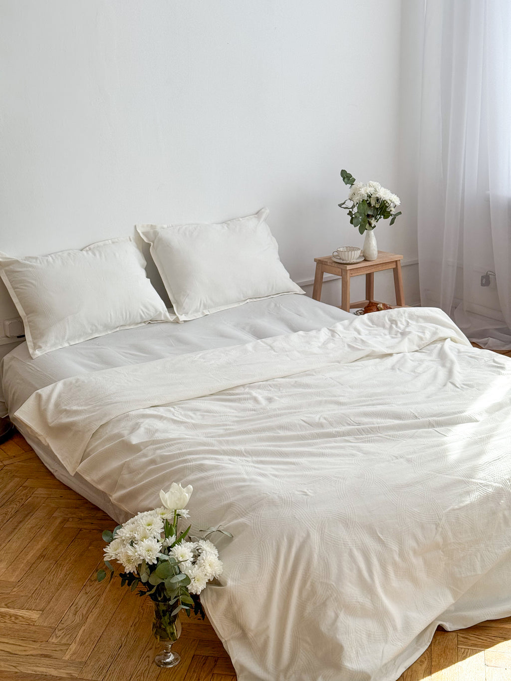 Milk Washed Cotton Jacquard Bedding Set