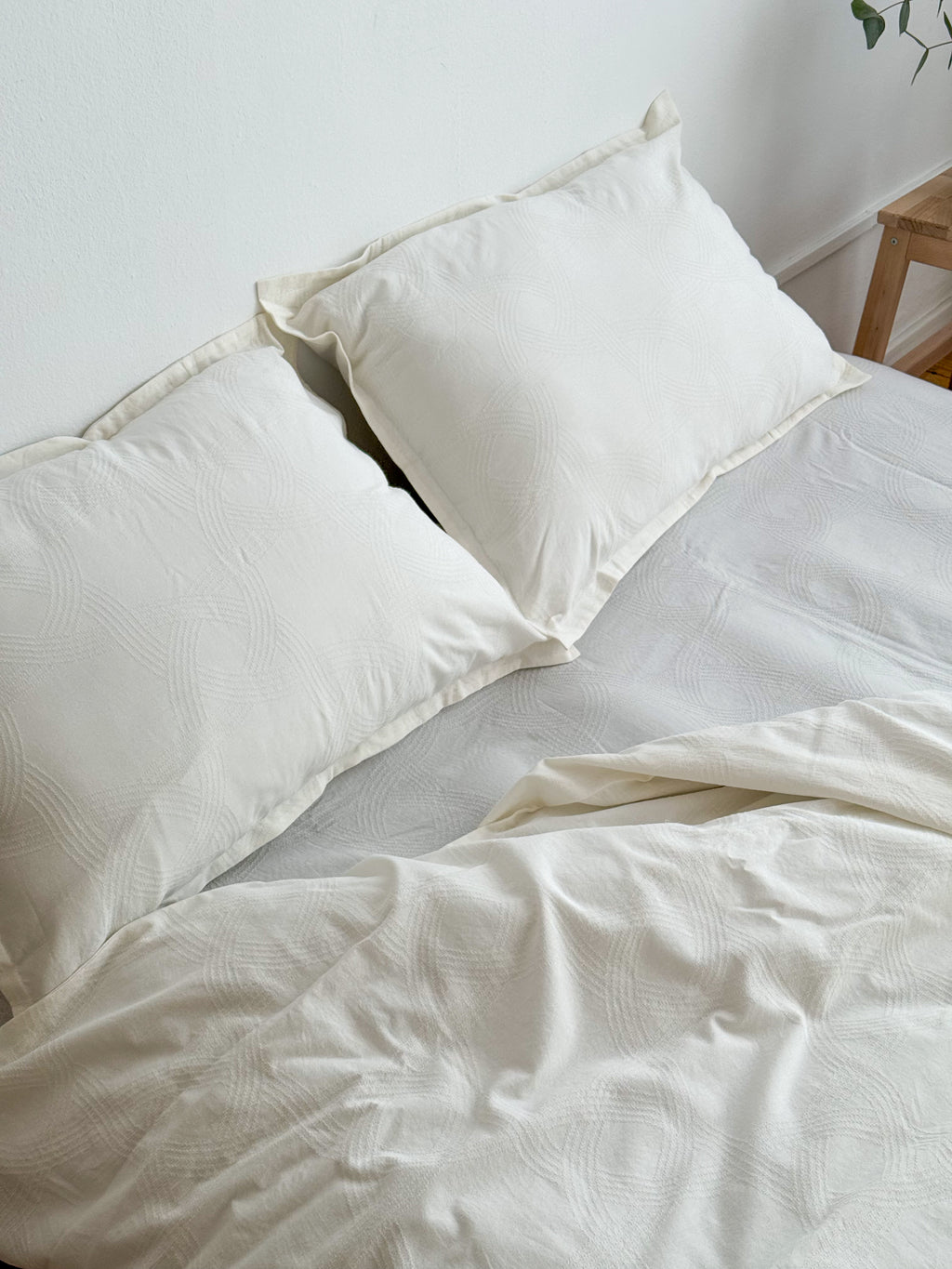 Milk Washed Cotton Jacquard Bedding Set