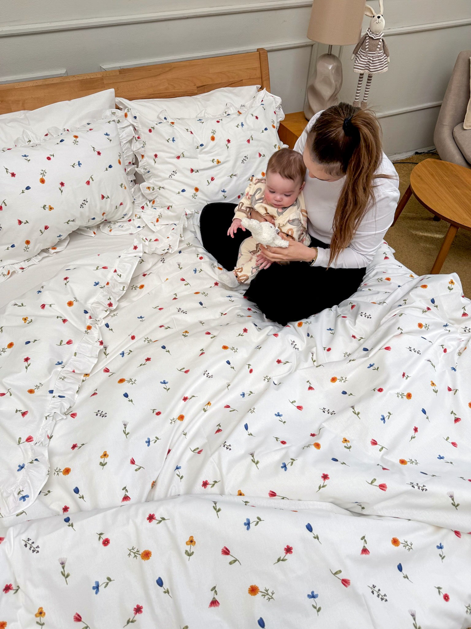 Floral Ruffle Bedding Set