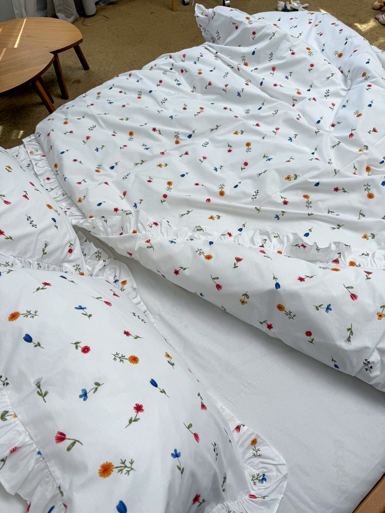 Floral Ruffle Bedding Set