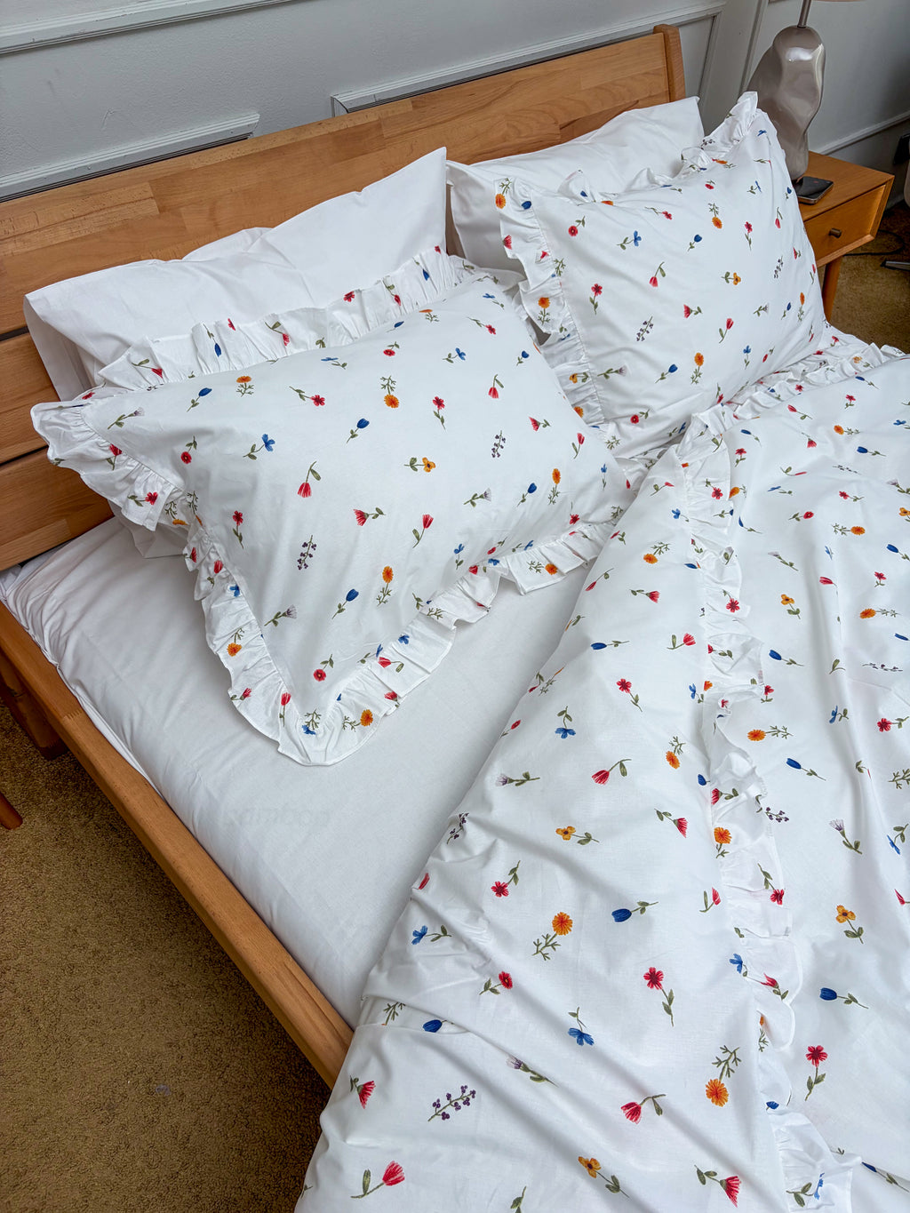Floral Ruffle Bedding Set