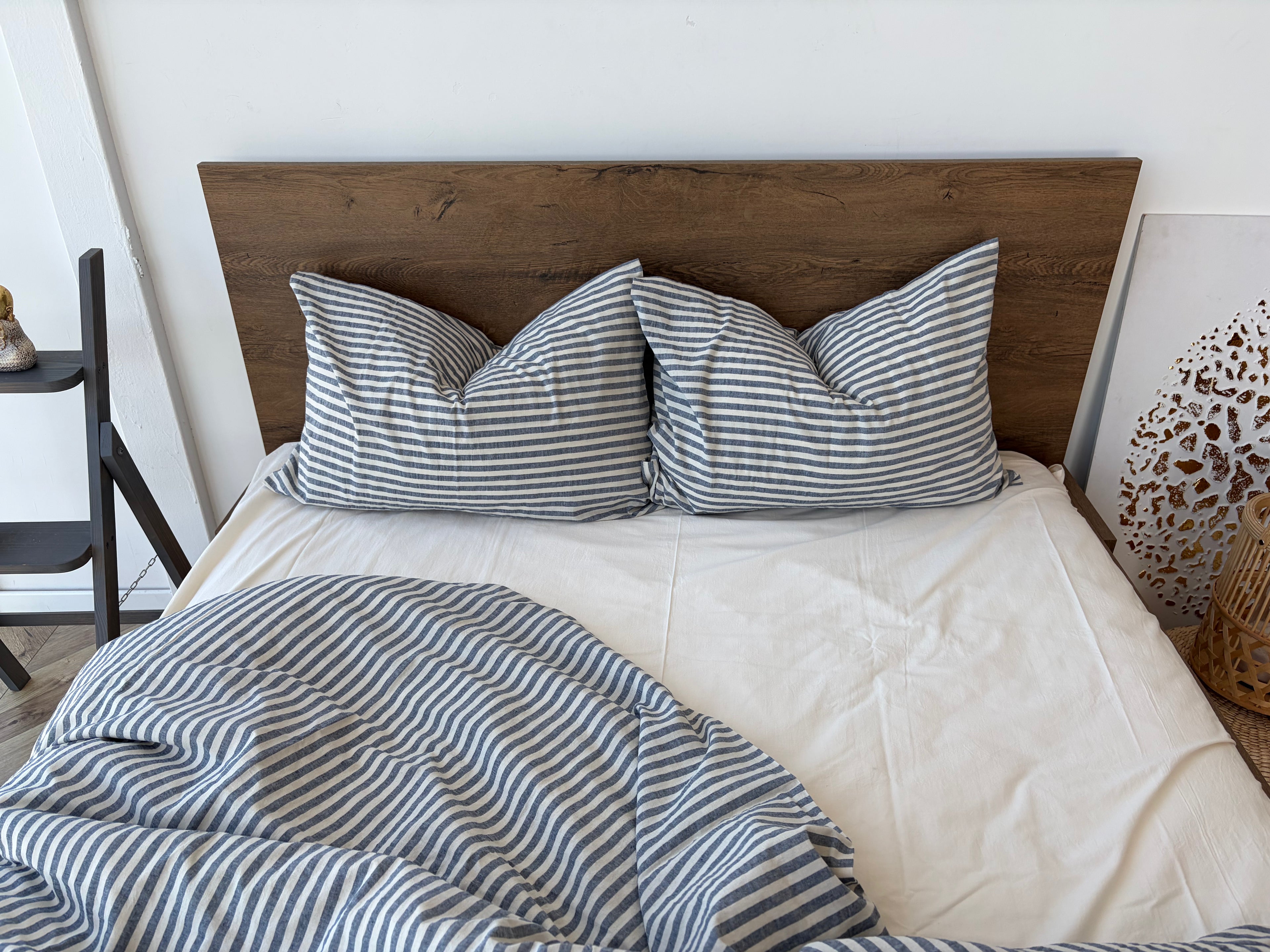 Washed Cotton Stripe Bedding Set