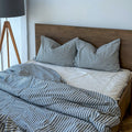 Washed Cotton Stripe Bedding Set
