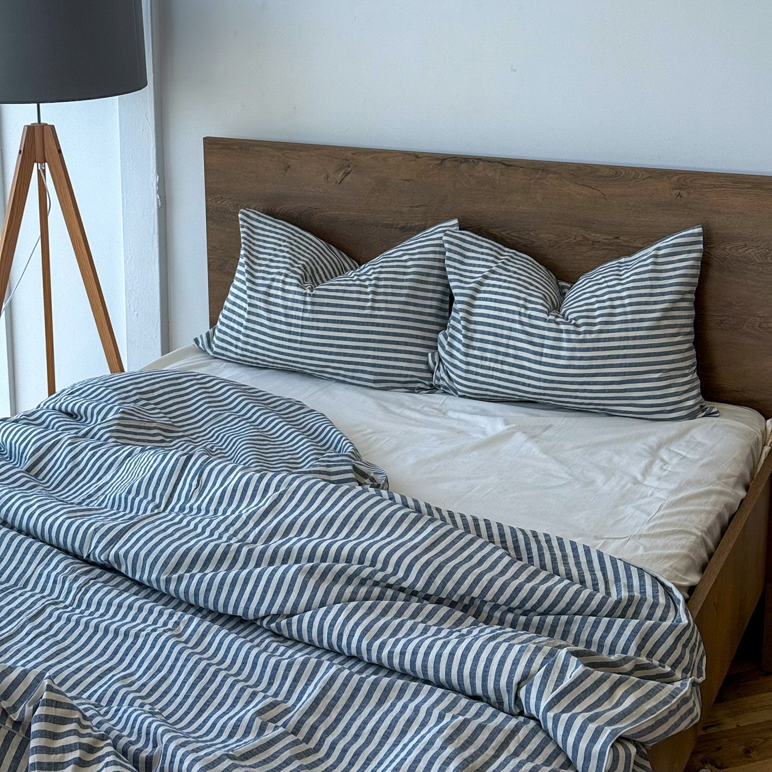 Washed Cotton Stripe Bedding Set
