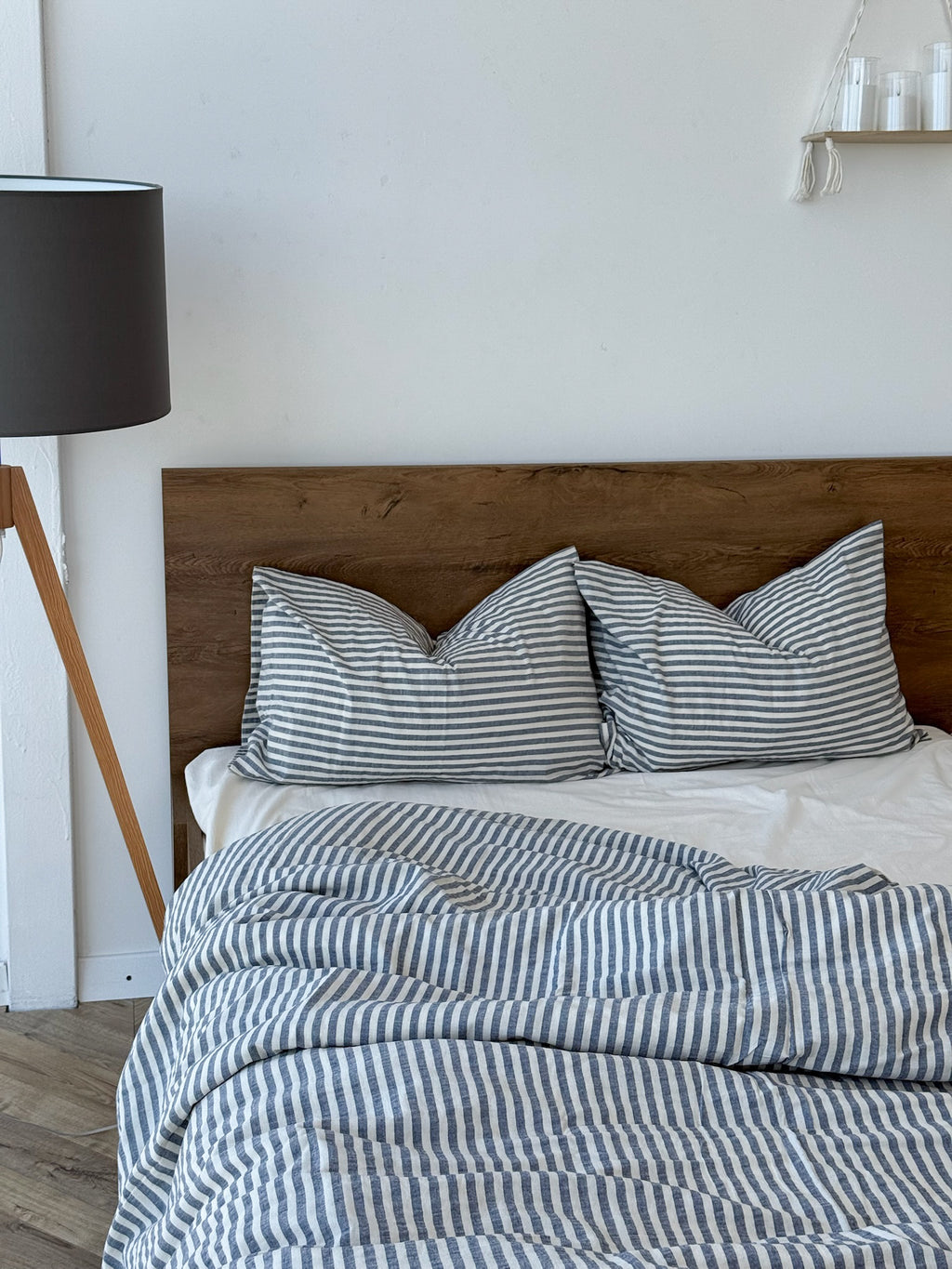 Washed Cotton Stripe Bedding Set
