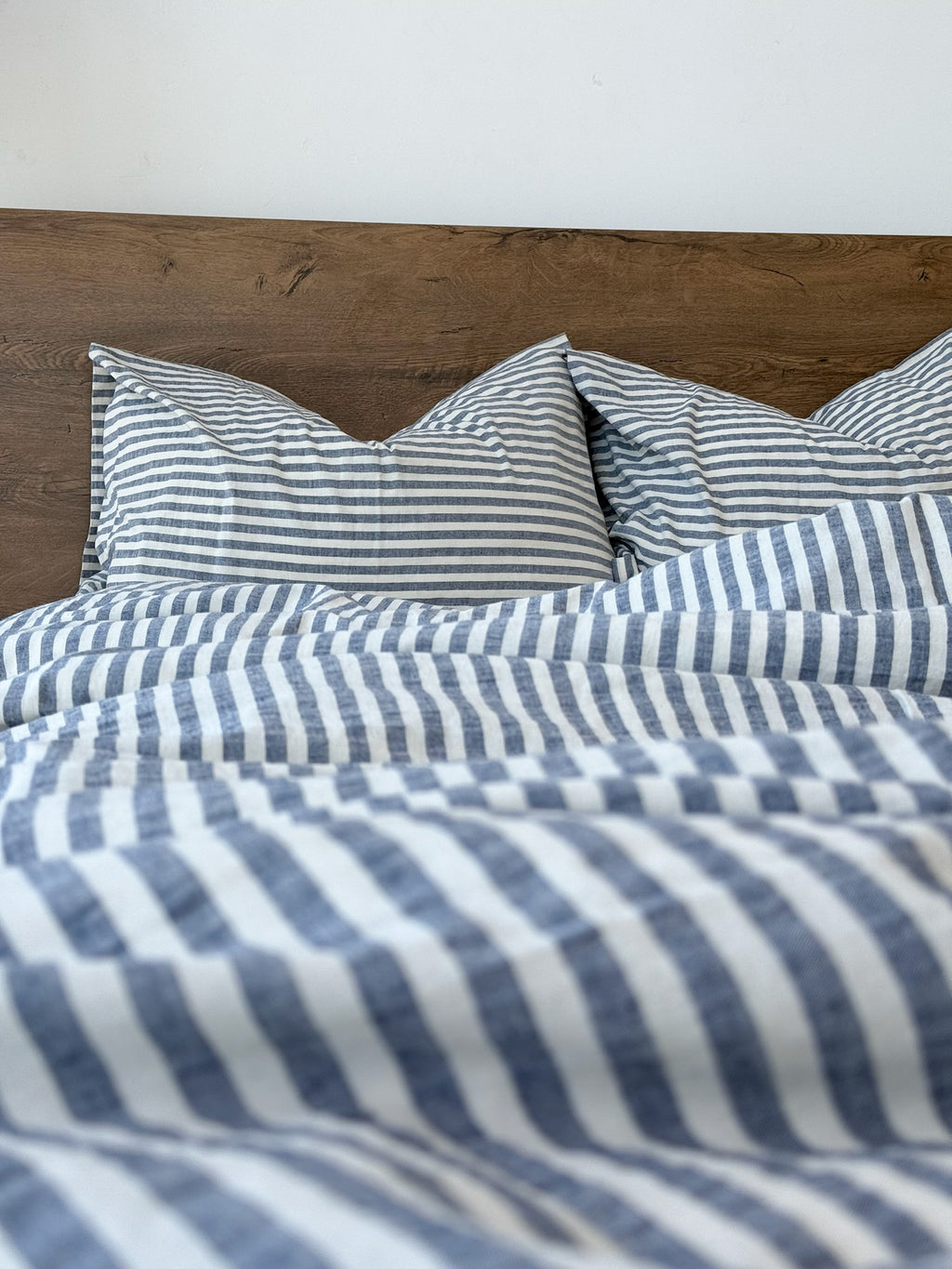 Washed Cotton Stripe Bedding Set