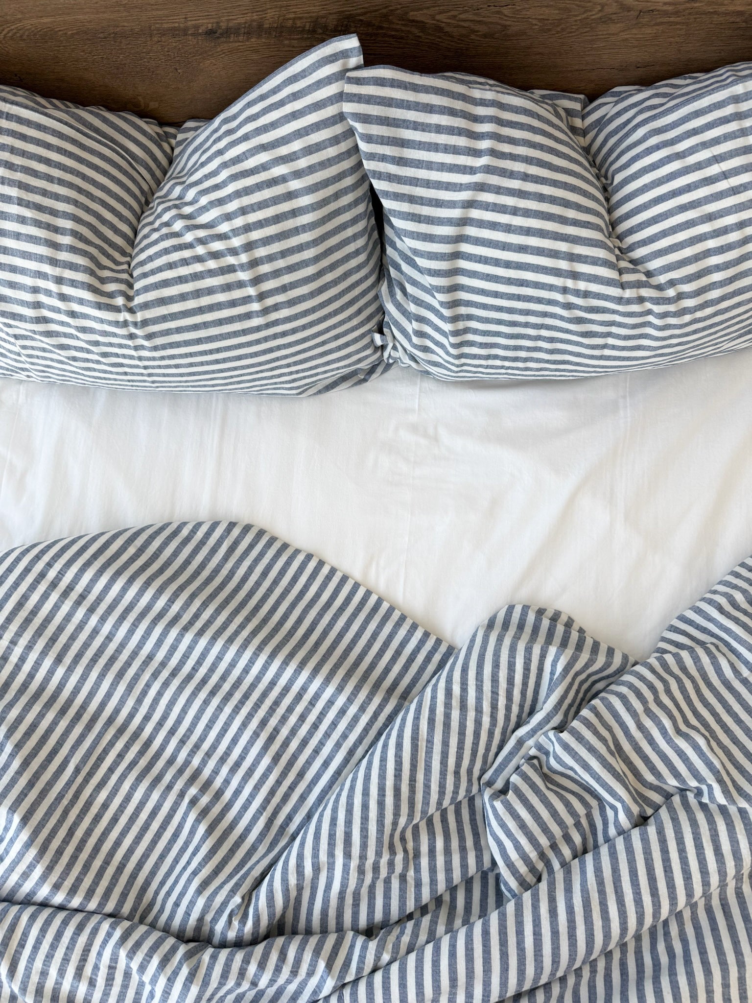 Washed Cotton Stripe Bedding Set