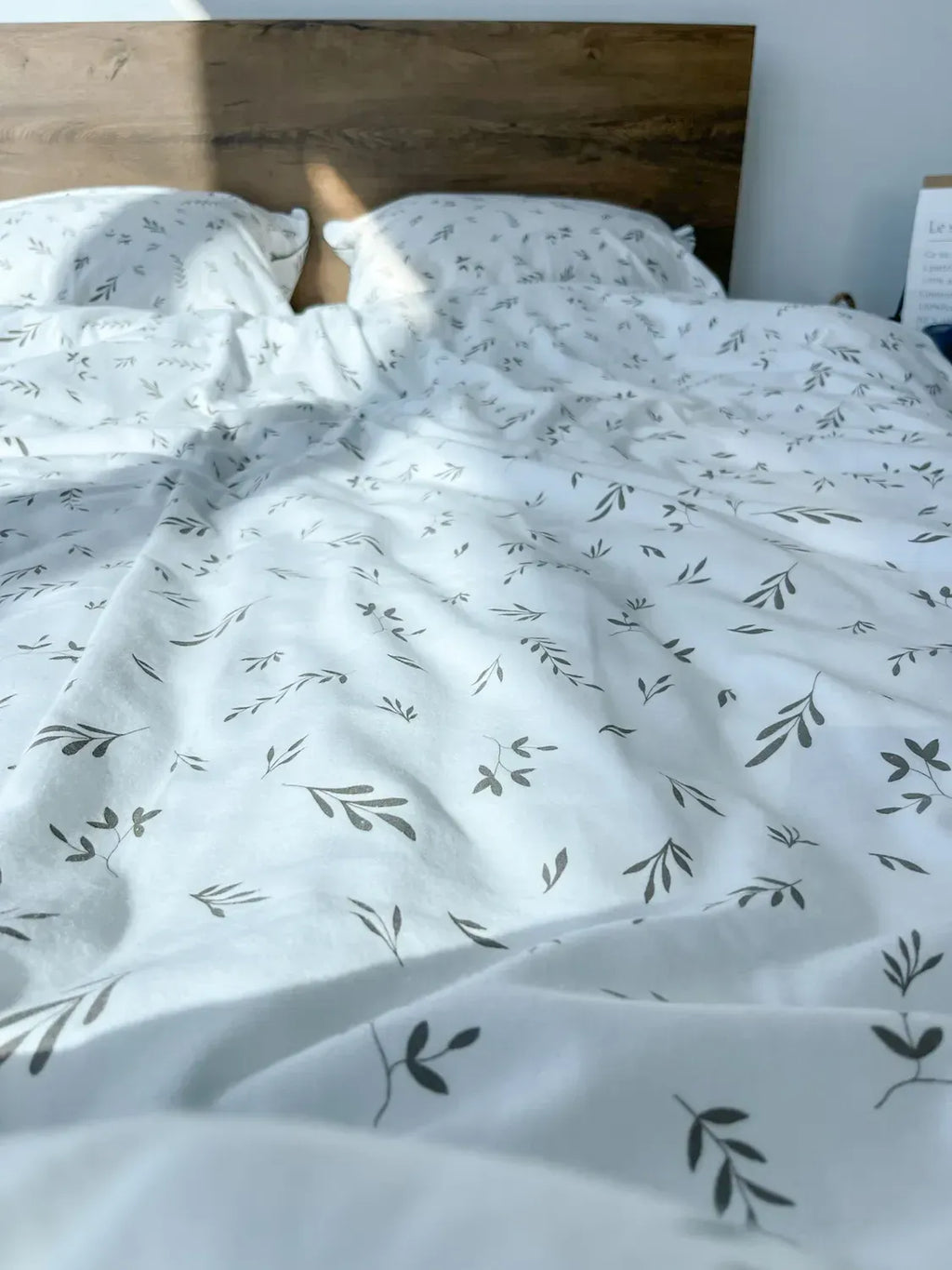 Ivory Olive Branch Cotton Flannel Bedding — photo 5