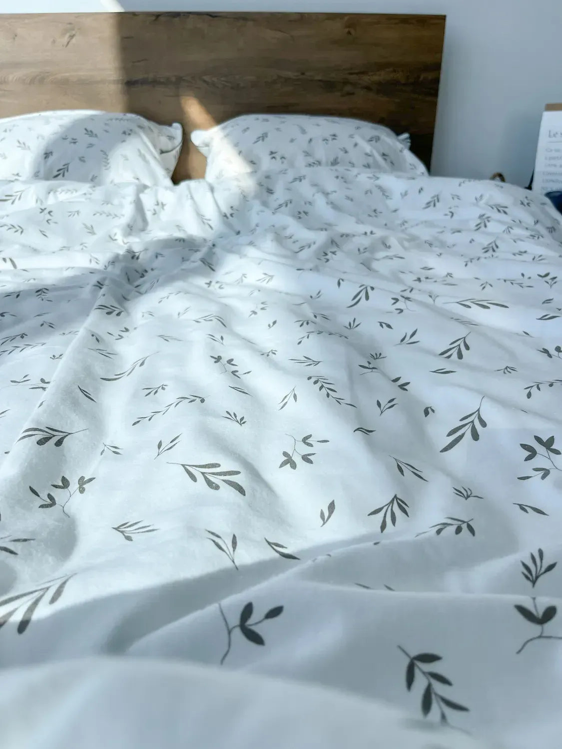 Ivory Olive Branch Cotton Flannel Bedding — photo 5