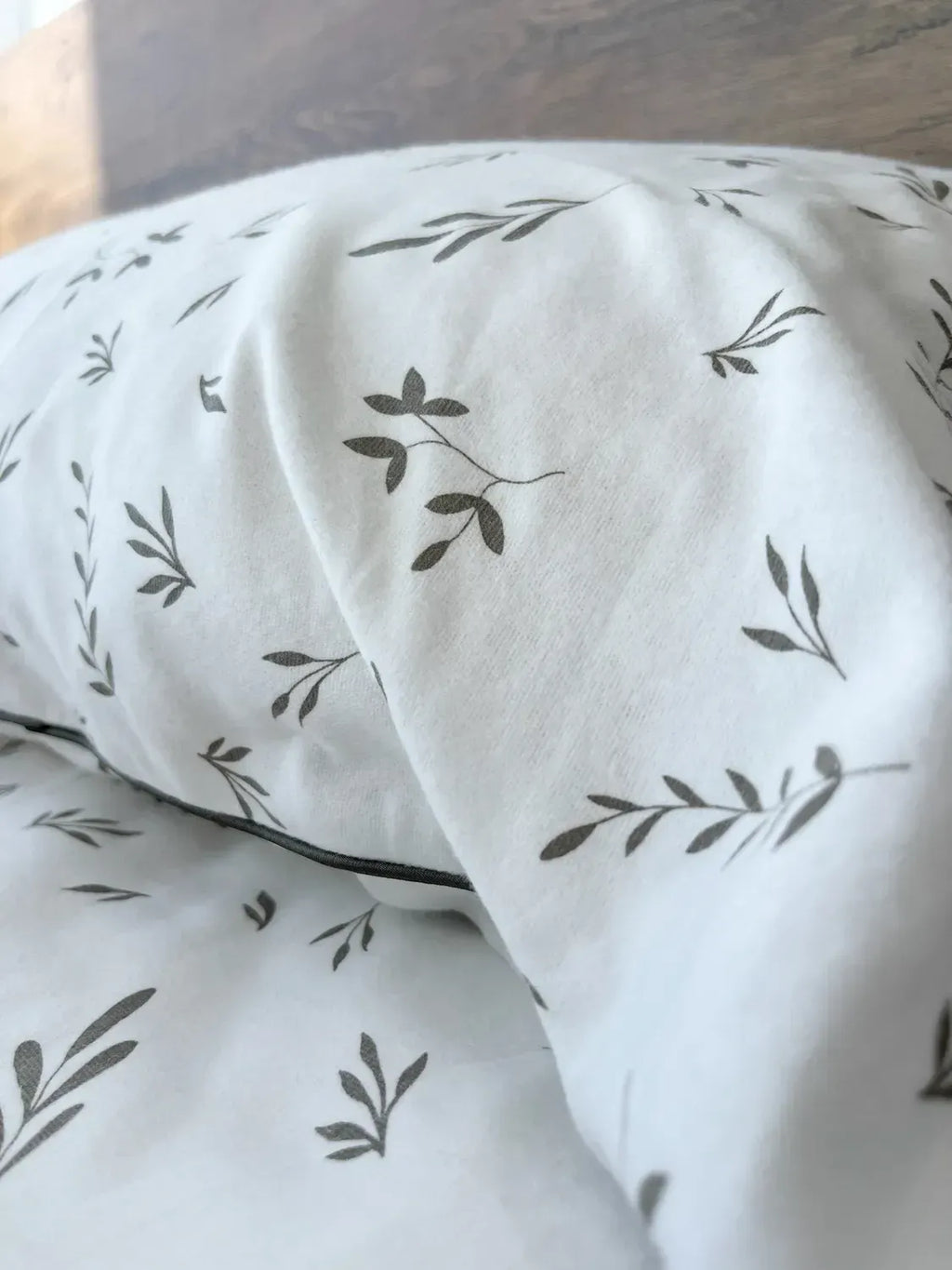 Ivory Olive Branch Cotton Flannel Bedding — photo 6