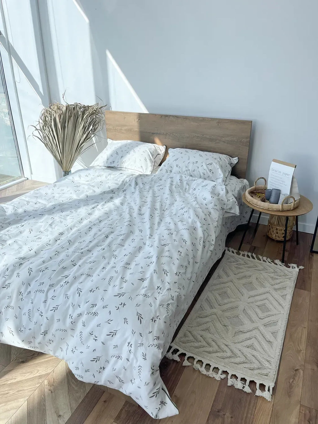 Ivory Olive Branch Cotton Flannel Bedding — photo 7