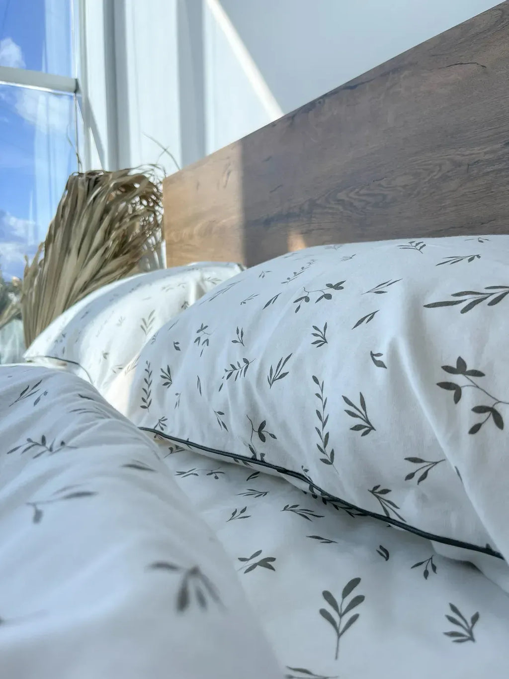 Ivory Olive Branch Cotton Flannel Bedding — photo 8
