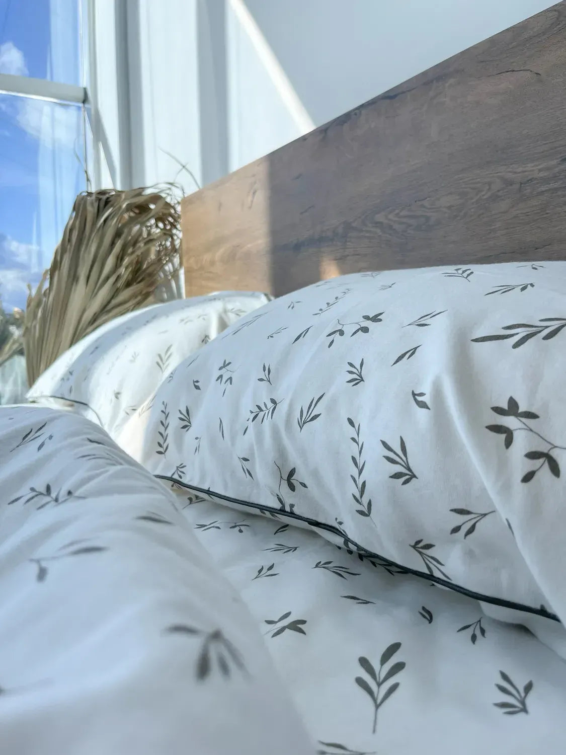 Ivory Olive Branch Cotton Flannel Bedding — photo 8