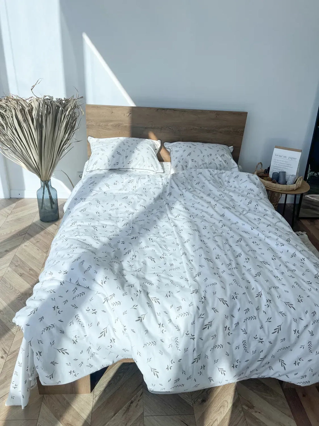 Ivory Olive Branch Cotton Flannel Bedding — photo 11