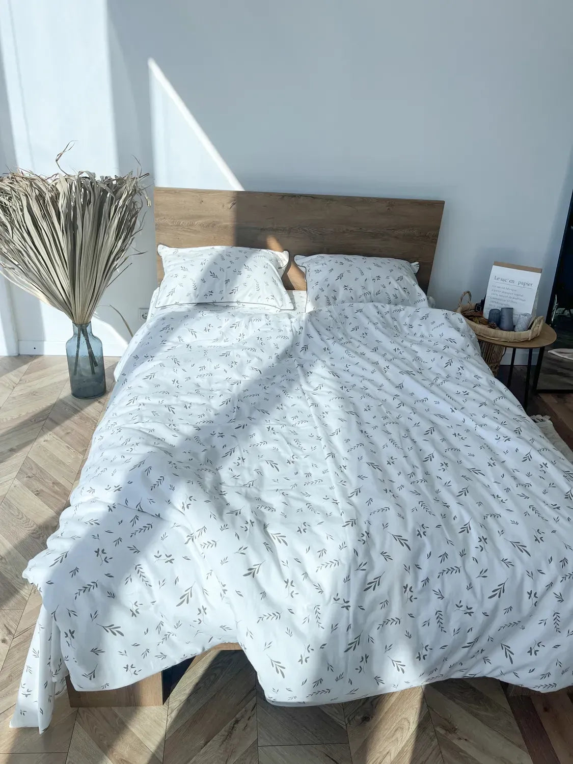 Ivory Olive Branch Cotton Flannel Bedding — photo 11