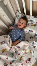 Little Cars Cotton Flannel Duvet Cover Set — photo 1