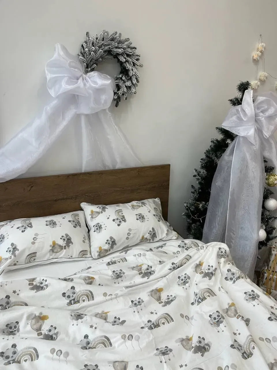 Panda Print Cotton Flannel Duvet Cover Set — photo 2