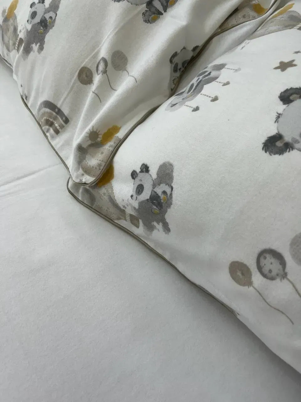 Panda Print Cotton Flannel Duvet Cover Set — photo 7